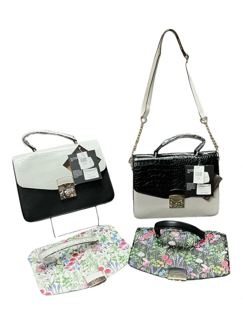 IMAN - NWT - Global Chic Interchangeable Flap Handbags with Crossbody